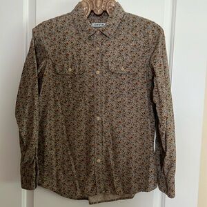 Pinwale corduroy floral shirt